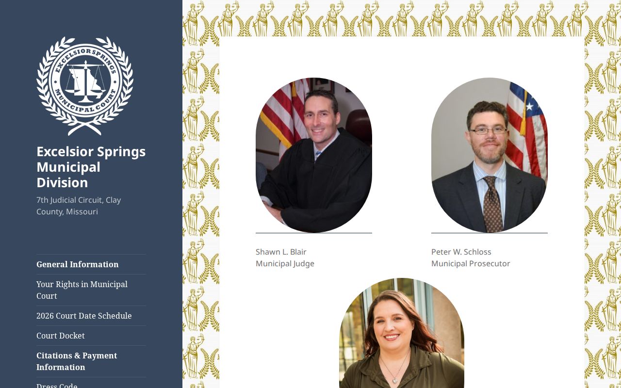 Excelsior Springs municipal court information